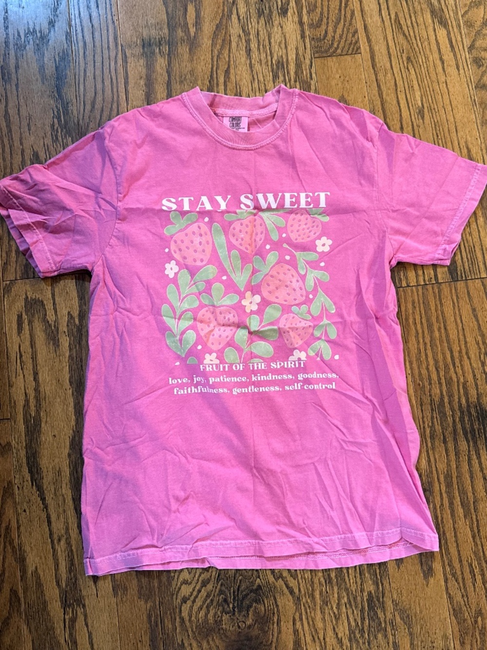 Women's Pink Fruit of the Spirit Pink T Shirt Size Medium Worn Once